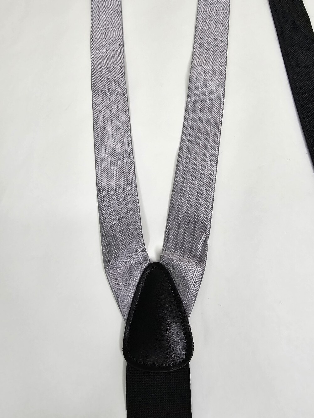 Trafalgar Suspender Bundle Set Of 2 Black & Gray Herringbone - Picture 2 of 9